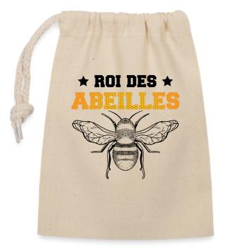Roi Des Abeilles - Sac cadeau en coton avec cordon (14 x 20 cm) - nature - Devant