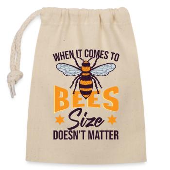 Funny Apiarist Humor Beekeeping - Closable cotton gift bag (14x20cm) - nature - Front