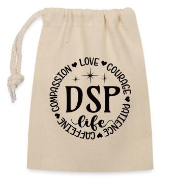 Direct Support Professional - Closable cotton gift bag (14x20cm) - nature - Front