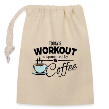 Coffee Bean - Entraînement d'aujourd'hui - Sac cadeau en coton avec cordon (14 x 20 cm) - nature - Devant