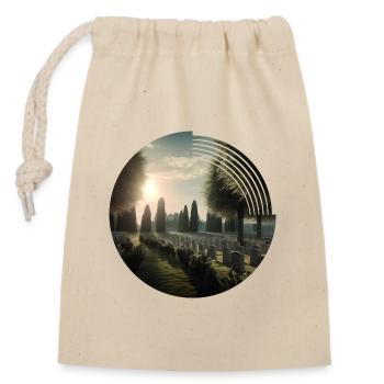Stop the wars in this world! - Closable cotton gift bag (14x20cm) - nature - Front