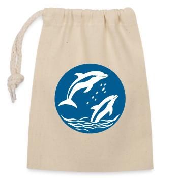 Aquatic enchantment - Closable cotton gift bag (14x20cm) - nature - Front