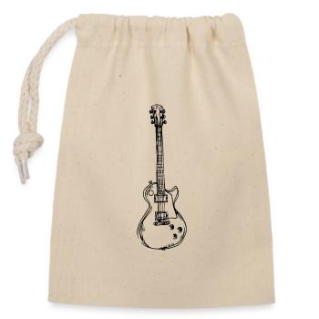 Gitarre Gitarrist - Verschließbarer Geschenkbeutel aus Baumwolle (14x20cm) - Natur - Vorne