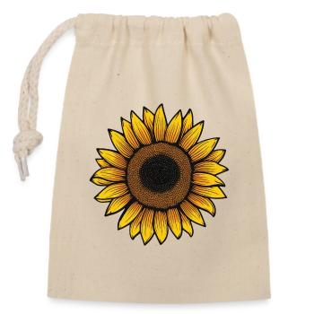 Sunflower - Closable cotton gift bag (14x20cm) - nature - Front