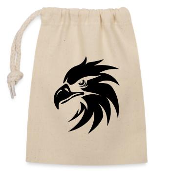 Eagle Eagle Head - Closable cotton gift bag (14x20cm) - nature - Front