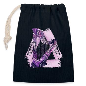Harp E 75 - Closable cotton gift bag (14x20cm) - navy - Front