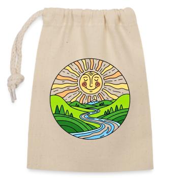 Sunshine - Closable cotton gift bag (14x20cm) - nature - Front
