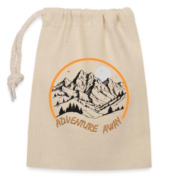 Adventure away - Sac cadeau en coton avec cordon (14 x 20 cm) - nature - Devant