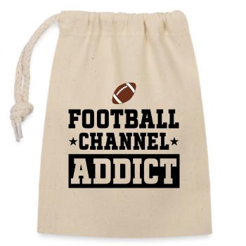 Love to watch American football - Closable cotton gift bag (14x20cm) - nature - Front