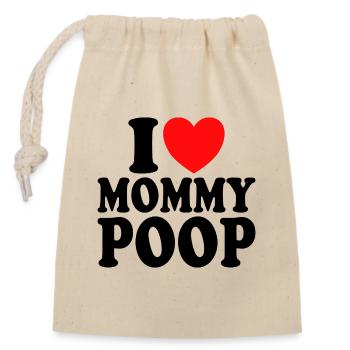 I Love Humour Sur Les Mamans - Sac cadeau en coton avec cordon (14 x 20 cm) - nature - Devant