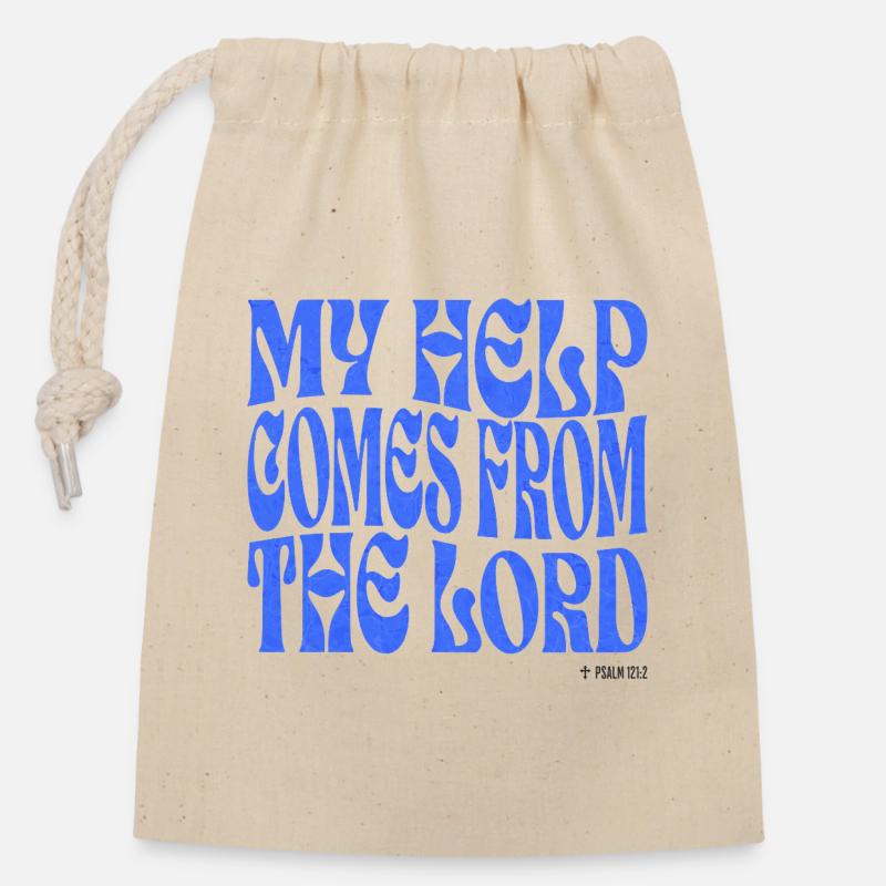 Christianity Christian Bible Verse - Closable cotton gift bag (14x20cm) - nature
