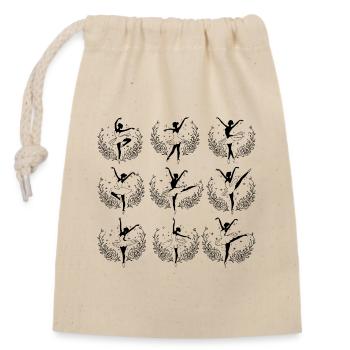 Flowers Ballet Dancer - Closable cotton gift bag (14x20cm) - nature - Front