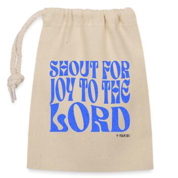 Christianity Christian Bible Verse - Closable cotton gift bag (14x20cm) - nature - Front
