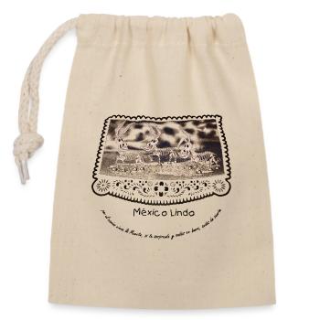 Mexique Lindo - Charmant Mexique - Sac cadeau en coton avec cordon (14 x 20 cm) - nature - Devant