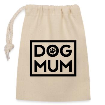 Dog Mum - Closable cotton gift bag (14x20cm) - nature - Front