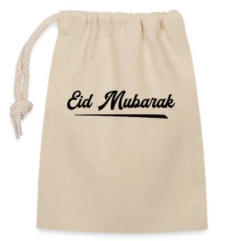 Eid Mubarak Kareem Fasten Islam Baba Ramadan - Verschließbarer Geschenkbeutel aus Baumwolle (14x20cm) - Natur - Vorne