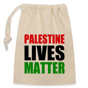 palestine lives matter - Sac cadeau en coton avec cordon (14 x 20 cm) - nature - Devant