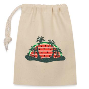 Watermelon Summer Sunset - Closable cotton gift bag (14x20cm) - nature - Front