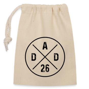 Dad 26 Grunge Baby Vatertag - Papa 2026 Geschenk - Verschließbarer Geschenkbeutel aus Baumwolle (14x20cm) - Natur - Vorne