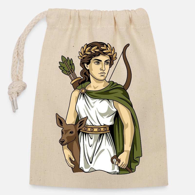 Mugwort - Closable cotton gift bag (14x20cm) - nature