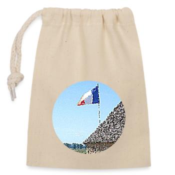 Homeland and compatriot - Closable cotton gift bag (14x20cm) - nature - Front