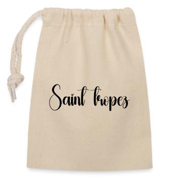 Saint Tropez - Closable cotton gift bag (14x20cm) - nature - Front