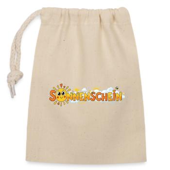 Sunshine - Closable cotton gift bag (14x20cm) - nature - Front
