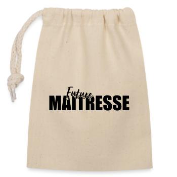 Future Maîtresse Cadeau Pour Maitresse D école - Sac cadeau en coton avec cordon (14 x 20 cm) - nature - Devant