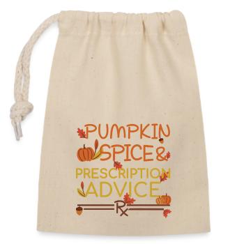Apotheke Thanksgiving Pumpkin Spice - Verschließbarer Geschenkbeutel aus Baumwolle (14x20cm) - Natur - Vorne