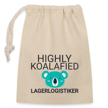Entreprise de logistique d’entrepôt Koalafied - Sac cadeau en coton avec cordon (14 x 20 cm) - nature - Devant