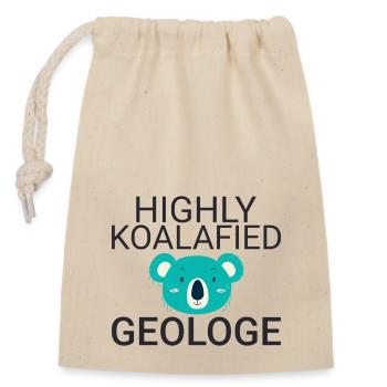 Geologist Koalafied Geology - Closable cotton gift bag (14x20cm) - nature - Front