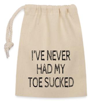 Je n’ai jamais eu mon orteil sucé White Lies Party - Sac cadeau en coton avec cordon (14 x 20 cm) - nature - Devant
