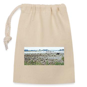 Low tide in Brittany - Closable cotton gift bag (14x20cm) - nature - Front