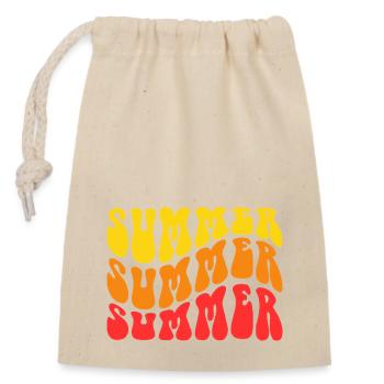 Summer SUMMER Summer - Verschließbarer Geschenkbeutel aus Baumwolle (14x20cm) - Natur - Vorne