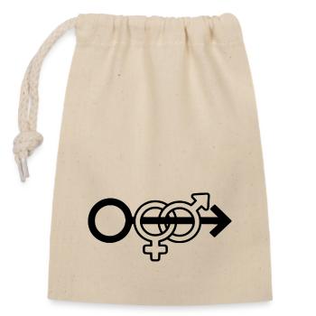 cuckold wife sharing symbol - Verschließbarer Geschenkbeutel aus Baumwolle (14x20cm) - Natur - Vorne