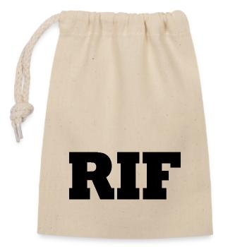 Rif - Sac cadeau en coton avec cordon (14 x 20 cm) - nature - Devant