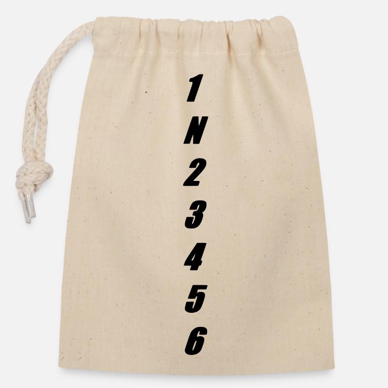 circuit - Closable cotton gift bag (14x20cm) - nature