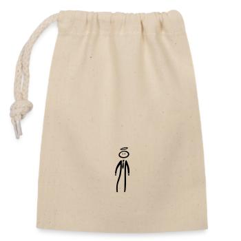 Man in suit - Closable cotton gift bag (14x20cm) - nature - Front