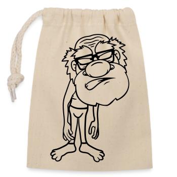 drôle mince mal agacé en colère en colère Schlec - Sac cadeau en coton avec cordon (14 x 20 cm) - nature - Devant