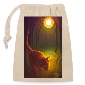Cat AI Generated Art - Closable cotton gift bag (14x20cm) - nature - Front