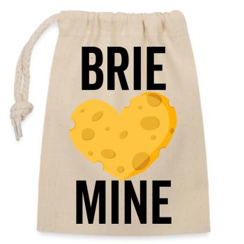 Brie Mine - Closable cotton gift bag (14x20cm) - nature - Front