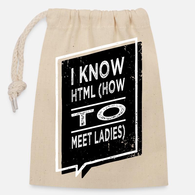 but i do analyst hacker quote hacking engineer - Verschließbarer Geschenkbeutel aus Baumwolle (14x20cm) - Natur