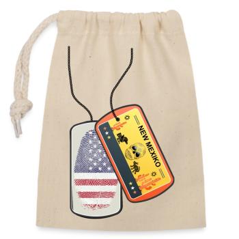 Dog tag NEW MEXICO Fingerprint USA - Closable cotton gift bag (14x20cm) - nature - Front