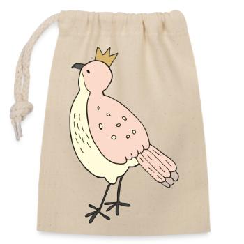 Roi des oiseaux - Sac cadeau en coton avec cordon (14 x 20 cm) - nature - Devant