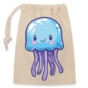Jellyfish - Closable cotton gift bag (14x20cm) - nature - Front