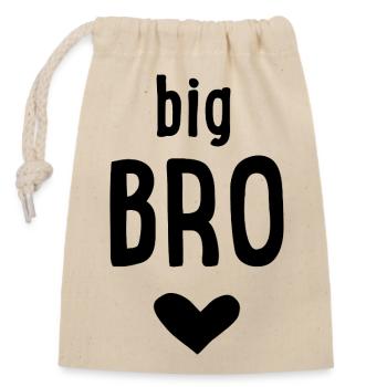 Big Bro - Verschließbarer Geschenkbeutel aus Baumwolle (14x20cm) - Natur - Vorne