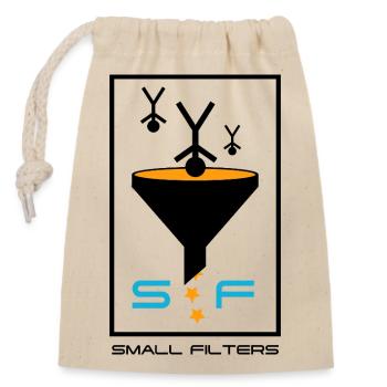 Small Filters - Closable cotton gift bag (14x20cm) - nature - Front