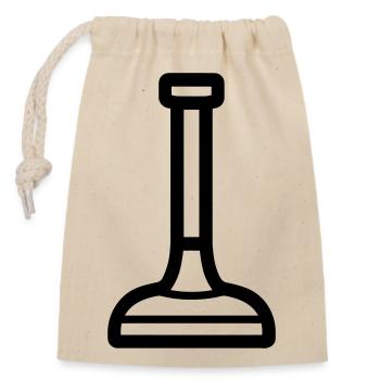 suction cup - Closable cotton gift bag (14x20cm) - nature - Front