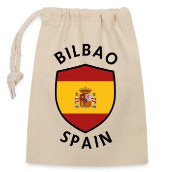 Bilbao Schild Spanien Wappen Abschlag - Verschließbarer Geschenkbeutel aus Baumwolle (14x20cm) - Natur - Vorne
