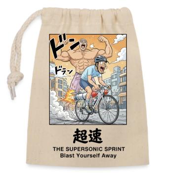 Supersonic Sprint Manga - Sac cadeau en coton avec cordon (14 x 20 cm) - nature - Devant
